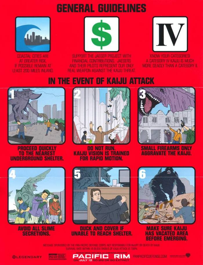 Here's a helpful guide on what to do when a kaiju attacks.