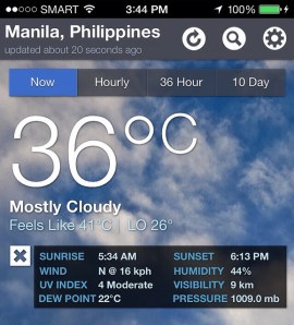 That's 96.8F and 105.8F to you foreigners!