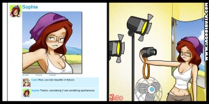 Most selfies are as spontaneous as this example.