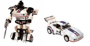 He has the biggest spoiler next to Hot Rod.